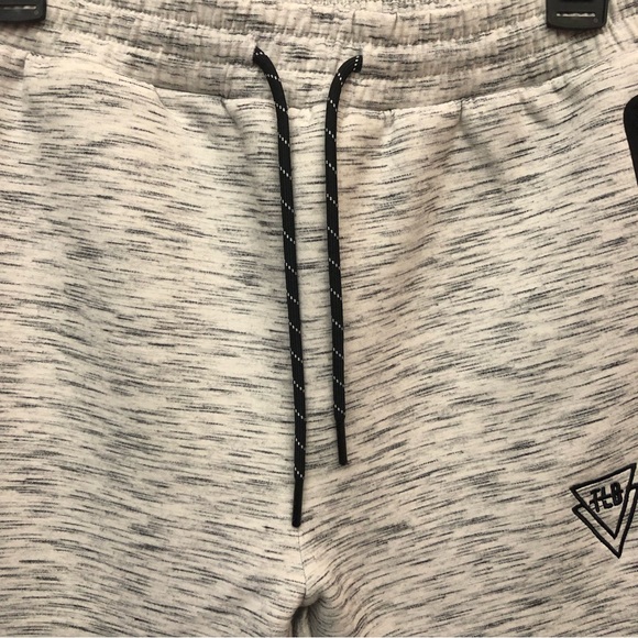 The Lost Breed Men’s Logo Heathered Joggers Sweatpants White Black Small - Picture 3 of 11